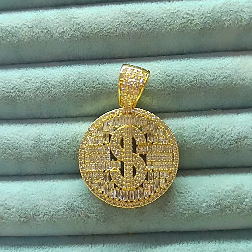 14K Dolar Taşlı Kolye Uç