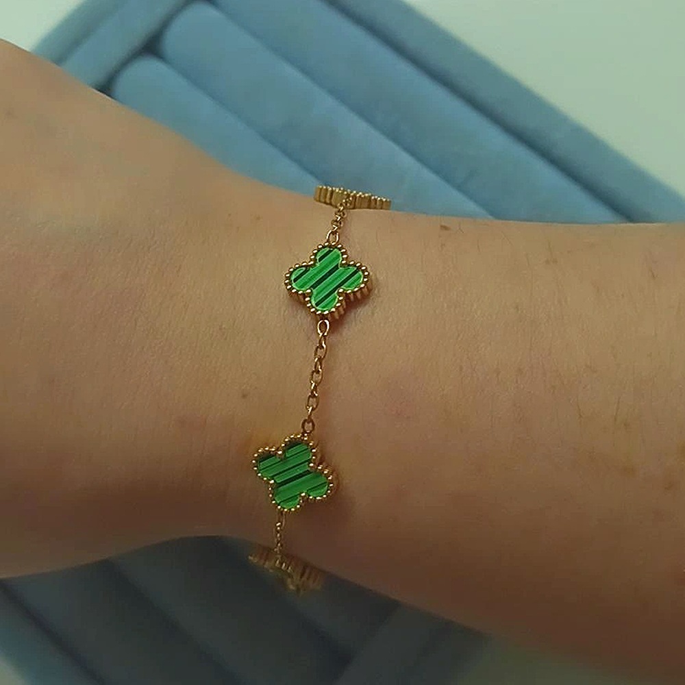 🍀 Çelik Gold Van Cleff Bileklik