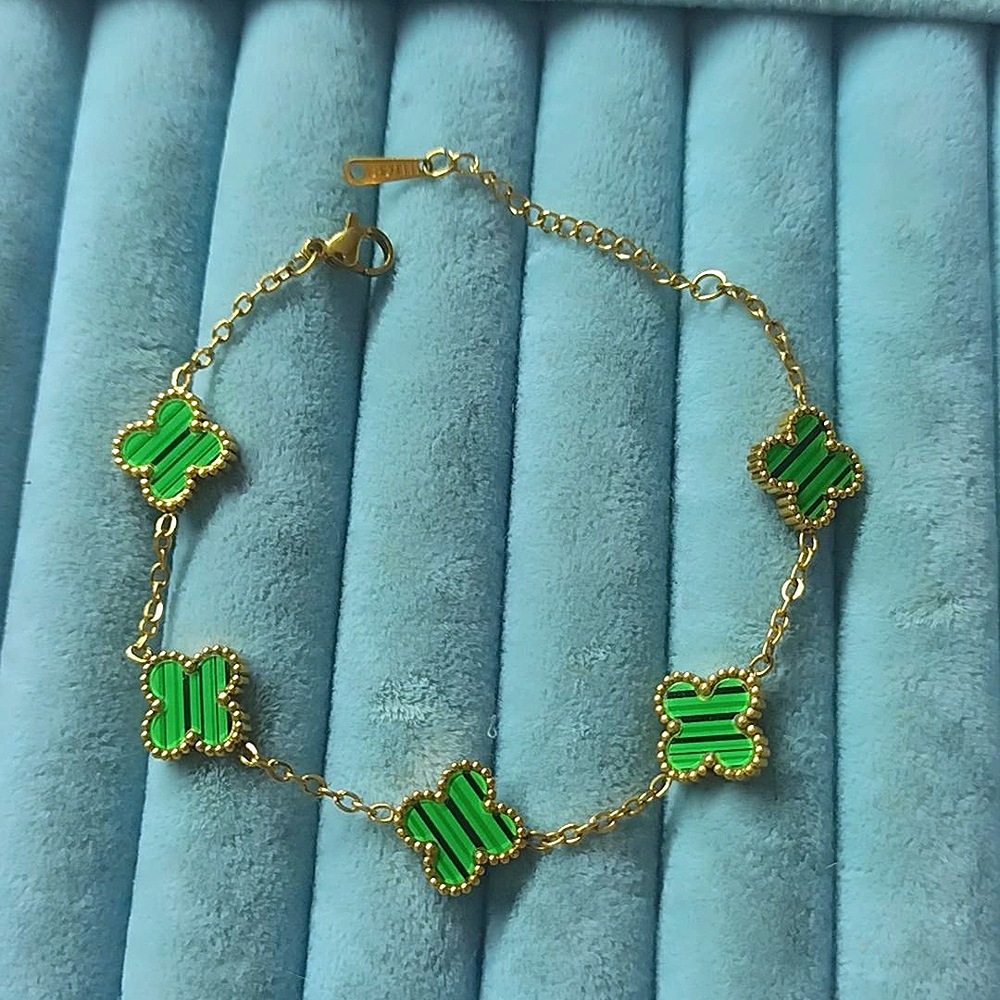 🍀 Çelik Gold Van Cleff Bileklik