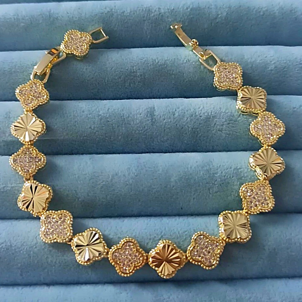 14K 🍀 Taşlı Bileklik