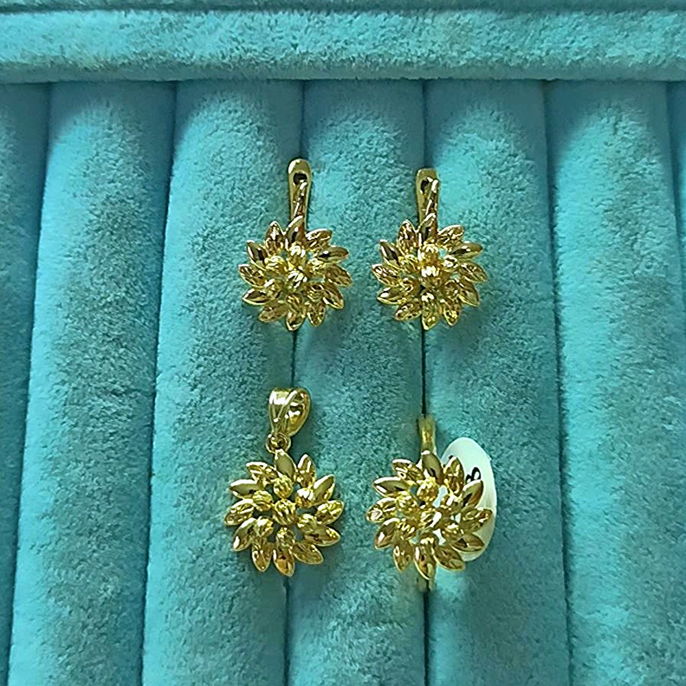 14K Dorika Tohumları Çiçek 3 Lü Set